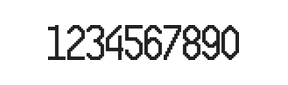 10×20数字点阵字体 ddN1020AB0098