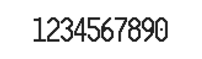10×20数字点阵字体 ddN1020AB0157