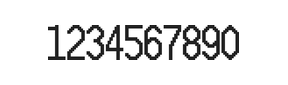 10×20数字点阵字体 ddN1020AB0158