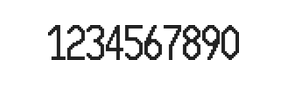 10×20数字点阵字体 ddN1020AB0165