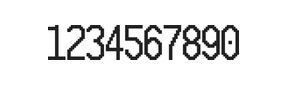 10×20数字点阵字体 ddN1020AB0177