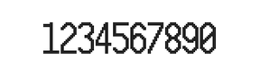 10×20数字点阵字体 ddN1020AB0220