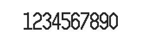 10×20数字点阵字体 ddN1020AB0235