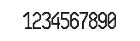 10×20数字点阵字体 ddN1020AB0236