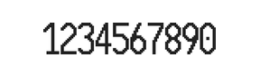 10×20数字点阵字体 ddN1020AB0249
