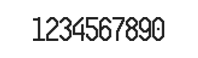 10×20数字点阵字体 ddN1020AB0274