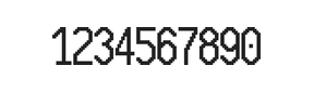 10×20数字点阵字体 ddN1020AB0302