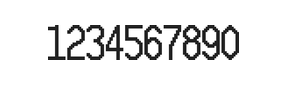 10×20数字点阵字体 ddN1020AB0311