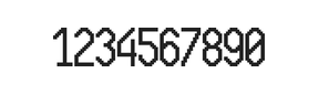 10×20数字点阵字体 ddN1020AB0330
