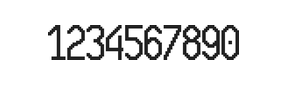 10×20数字点阵字体 ddN1020AB0348