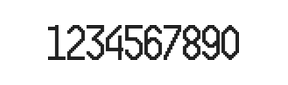 10×20数字点阵字体 ddN1020AB0361
