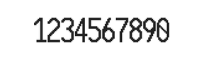 10×20数字点阵字体 ddN1020AB0380