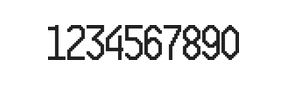 10×20数字点阵字体 ddN1020AB0388