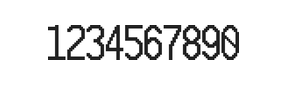 10×20数字点阵字体 ddN1020AB0409