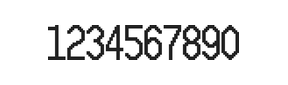 10×20数字点阵字体 ddN1020AB0413