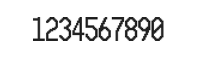 10×20数字点阵字体 ddN1020AB0422