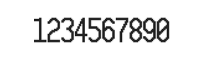 10×20数字点阵字体 ddN1020AB0441