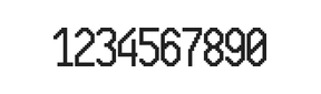 10×20数字点阵字体 ddN1020AB0471