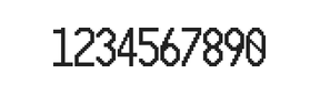 10×20数字点阵字体 ddN1020AB0513