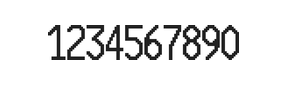 10×20数字点阵字体 ddN1020AB0514