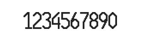 10×20数字点阵字体 ddN1020AB0550