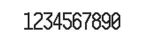 10×20数字点阵字体 ddN1020AB0565
