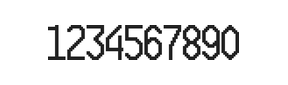 10×20数字点阵字体 ddN1020AB0613