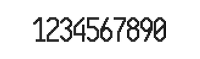 10×20数字点阵字体 ddN1020AB0704
