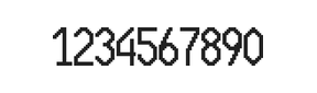 10×20数字点阵字体 ddN1020AB0777