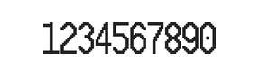10×20数字点阵字体 ddN1020AB0802
