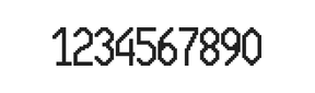10×20数字点阵字体 ddN1020AB0814