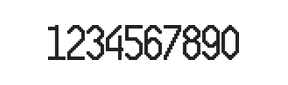10×20数字点阵字体 ddN1020AB0893