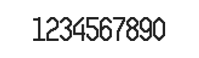 10×20数字点阵字体 ddN1020AB0901