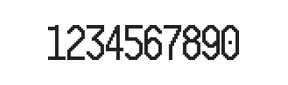 10×20数字点阵字体 ddN1020AB0919