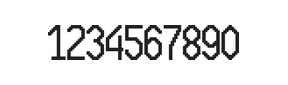 10×20数字点阵字体 ddN1020AB0930