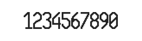10×20数字点阵字体 ddN1020AB1046