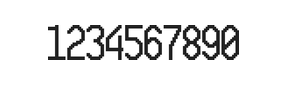 10×20数字点阵字体 ddN1020AB1075
