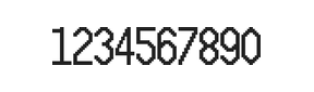 10×20数字点阵字体 ddN1020AB1090