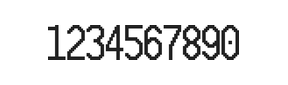 10×20数字点阵字体 ddN1020AB1142