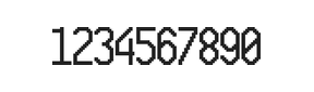 10×20数字点阵字体 ddN1020AB1151