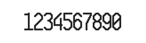 10×20数字点阵字体 ddN1020AB1255