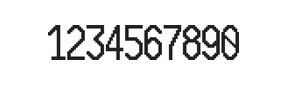 10×20数字点阵字体 ddN1020AB1273