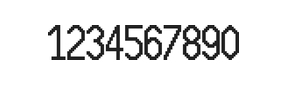 10×20数字点阵字体 ddN1020AB1303