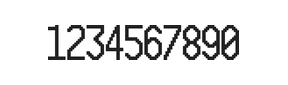 10×20数字点阵字体 ddN1020AB1323
