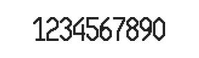 10×20数字点阵字体 ddN1020AB1328