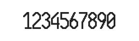 10×20数字点阵字体 ddN1020AB1364
