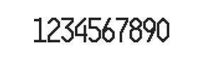10×20数字点阵字体 ddN1020AB1400
