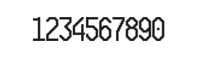 10×20数字点阵字体 ddN1020AB1430
