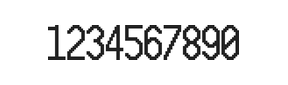 10×20数字点阵字体 ddN1020AB1477