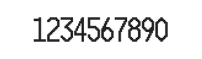 10×20数字点阵字体 ddN1020AB1486